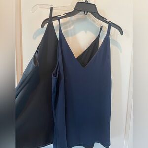 White House Black Market tanks. Blue and black